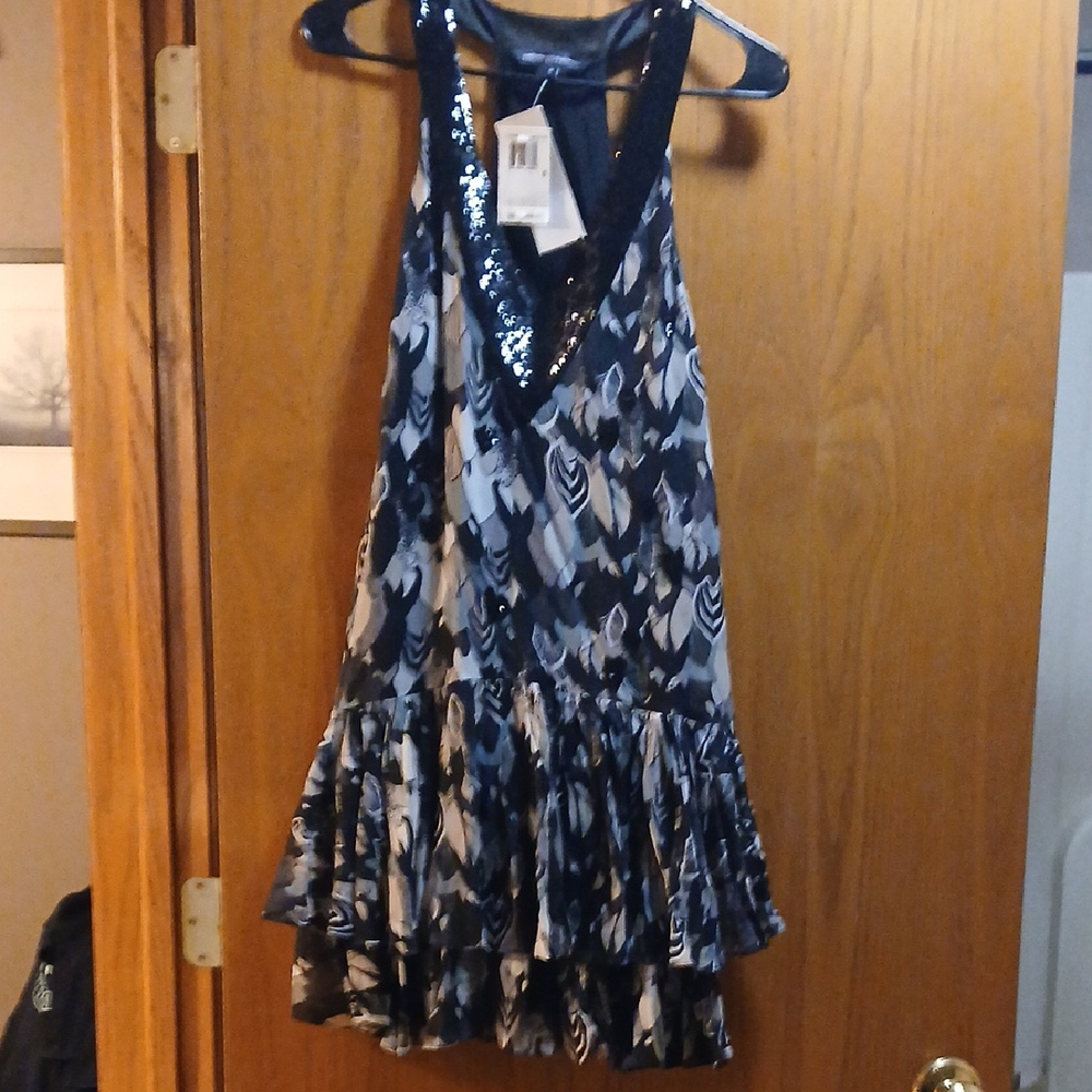 French Connection Black Sequin Dress